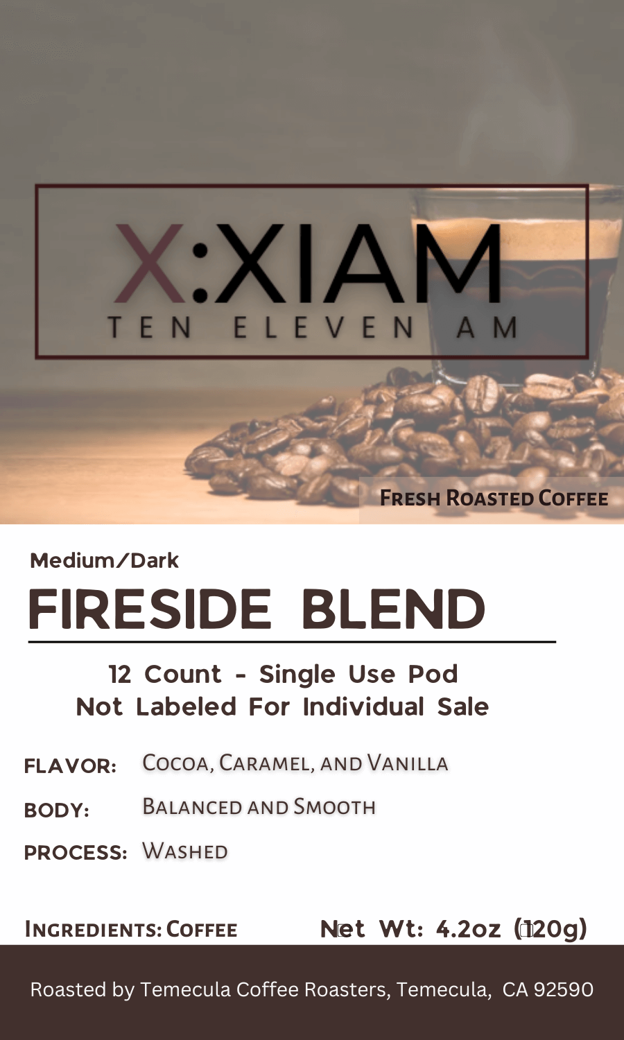 Fireside Blend - Single-Use Coffee Pods  | Dark & Medium Roast